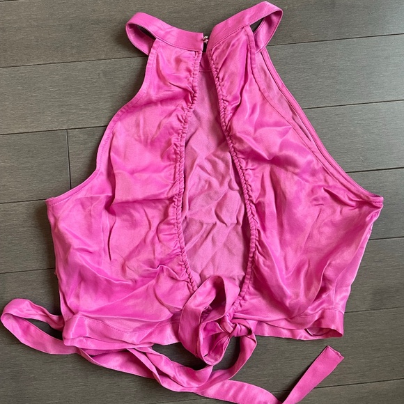 Pink High Neck Tank - (S) - Picture 2 of 4